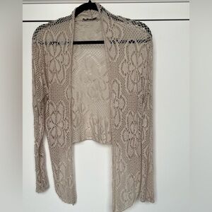 Gigi Moda Light Beige Openwork Women’s Cardigan